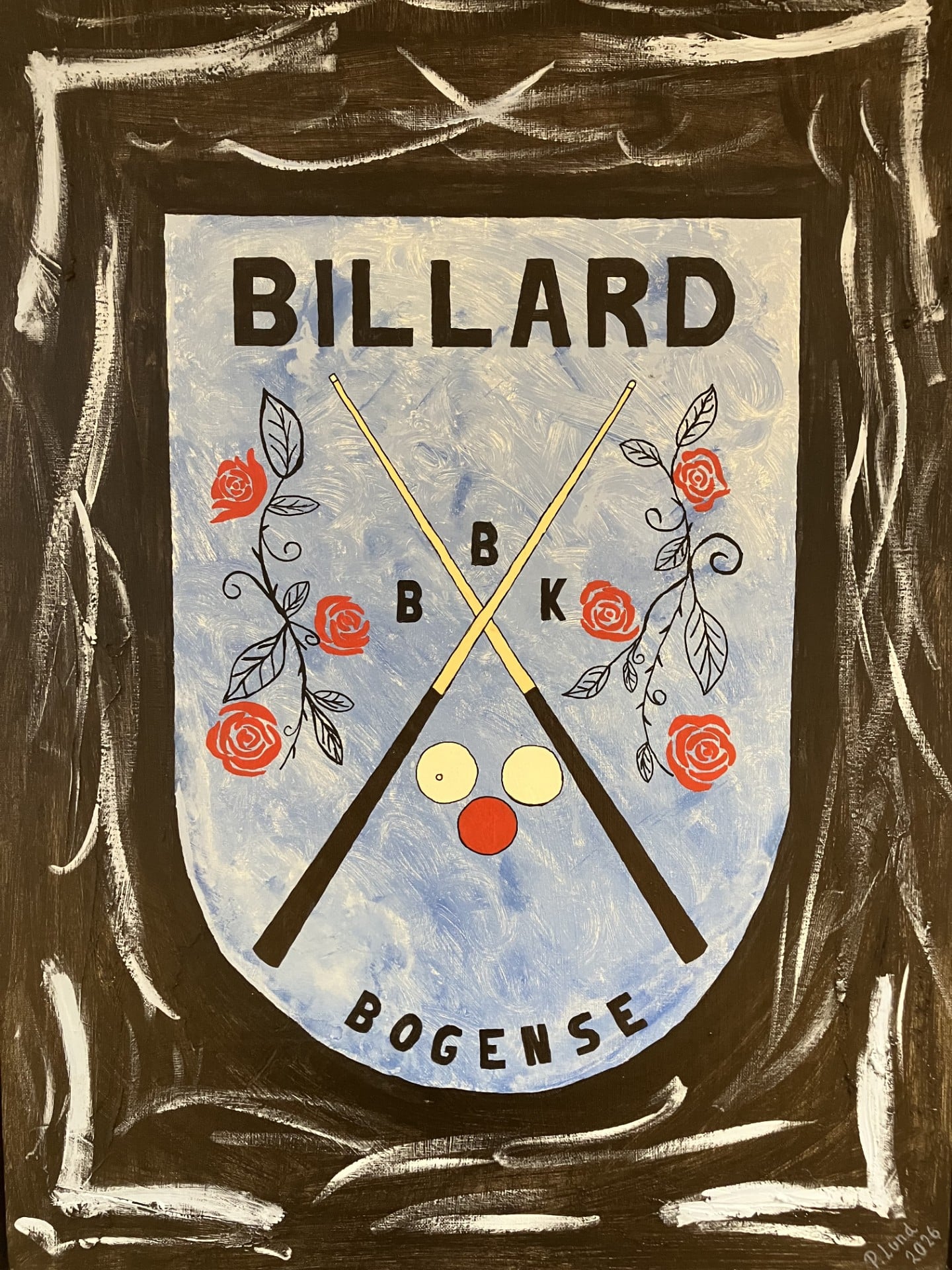 Maleri af Pernille Britt Lund, medlem af Bogense Billardklub, 2025